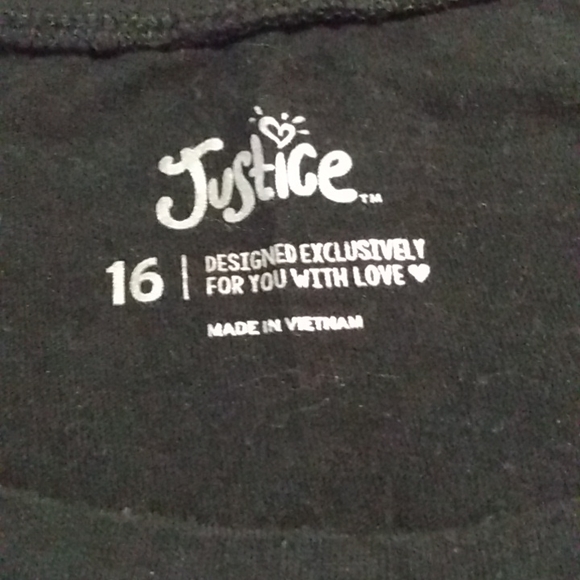 Girls Justice black "kid life" t-shirt - Picture 2 of 5